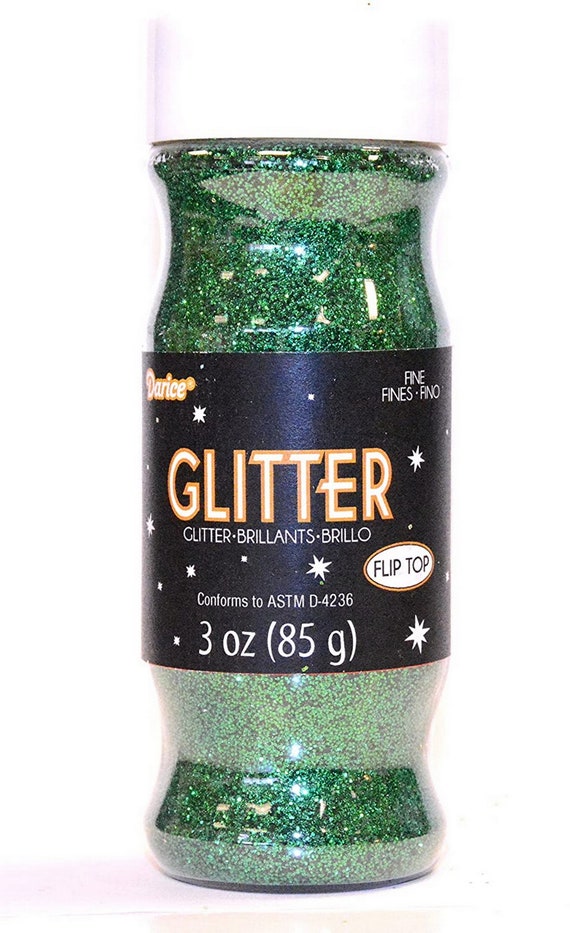 Darice Fine Craft Glitter Green 3 Ounces 1146-74 