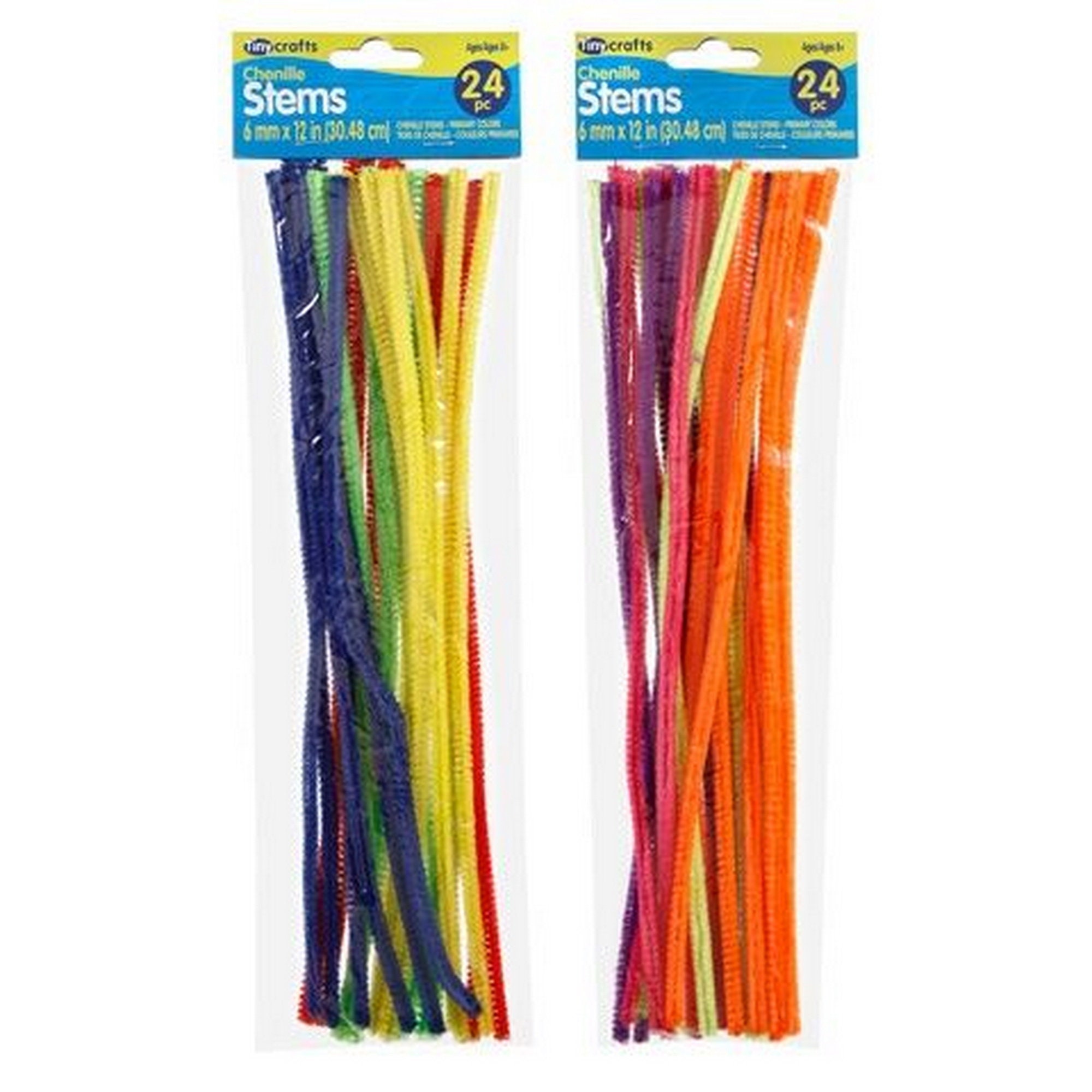 100 Pieces Pipe Cleaners 24 Assorted Colored Chenille Stems For Art Crafts