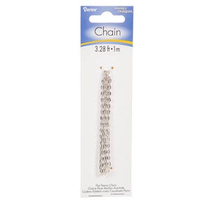 Jewelry Designer Flat Peanut Chain - Bright Silver - 1 meter – 1999-7563