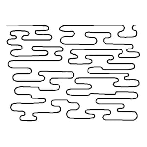8"x 10.5 Pond Ripples Quilting Stencil - EL113