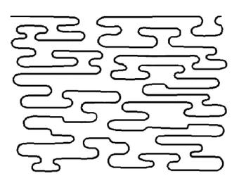 Plantilla para acolchado con ondas de estanque de 8&quot; - EL113
