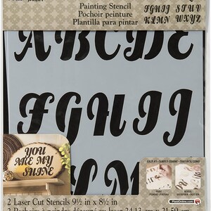 FolkArt Painting Stencil, 8.5 by 9.5-Inch, Alphabet Beverly - PL30944
