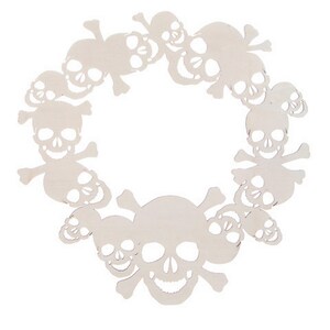 Plywood Sugar Skull Wreath: Unfinished, 16 inches – 30029230