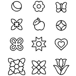 Mini Assortment 1.5" to 2.5" Quilting Stencil - LG36