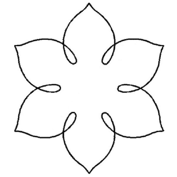 Simple Flower Quilting Stencil - HH22
