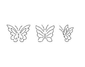 3"x 4" Assorted Butterfly Blocks Quilting Stencil - W1320