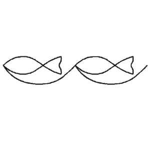 Quilting Creations Fish Border Quilt Stencil, 3&quot;  -0904
