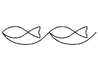 Quilting Creations Fish Border Quilt Stencil, 3"  -0904
