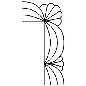 3″ Border & Corner Quilting Stencil - 345
