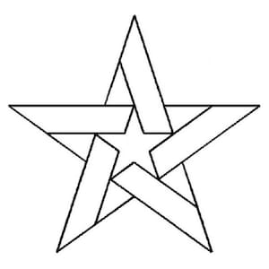 Five pointed Star 6.5&quot; Quilting Stencil -MB95