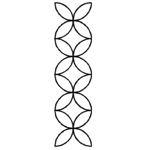 2.5″ Pumpkin Seed Border Quilting Stencil  - SN21
