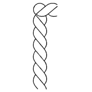 1"x 11.25" Rope Border w/Corner Quilting Stencil - 0607