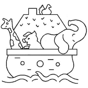7.25&quot;x6.75&quot; Noah&#39;s Ark Quilting Stencil - 0765