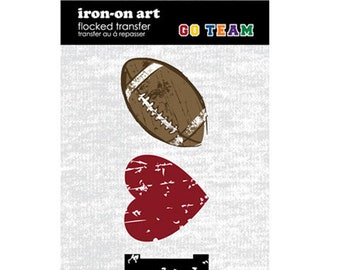 s-e-i Crafts I Heart Football Iron-On Art - 3.25 x 4.75 pulgadas - 1 transferencia – S9-4017
