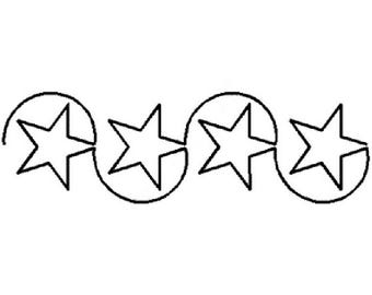 5"x 16" Star Border Stencil - FC2