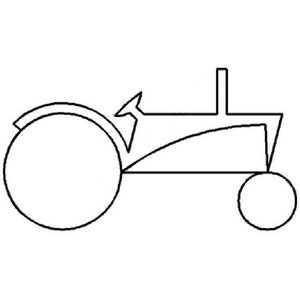 6&quot;x3.5&quot; Tractor Quilting Stencil - RF24