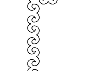 1.5"x 11" Scroll Border Quilting Stencil - EK16