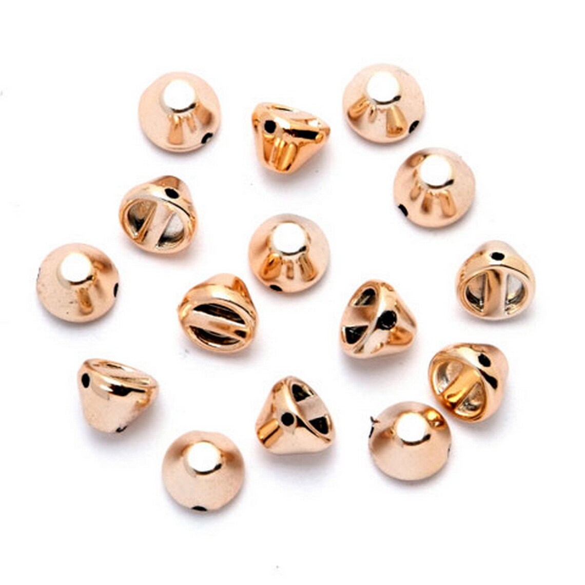 Kleine halbe Kegel Perlen Rose Gold Acryl 40 Stück | Etsy