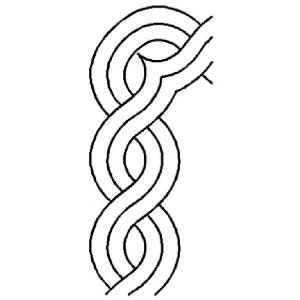 6" Double Cable Border Quilting Stencil - 0505