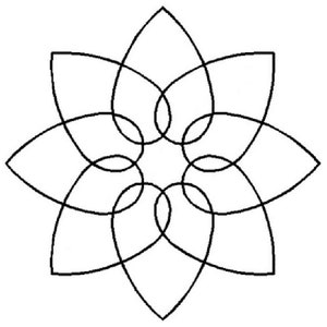 Interlocking Hearts 3.5&quot;  Quilting Stencil - HH24