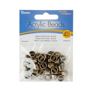 Medium Half Cone Beads - Bronze - Acrylic - 40 pieces – 1999-6204