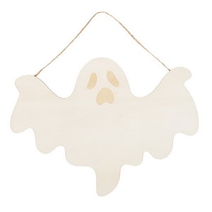 Unfinished Wood Hanging Ghost Decoration, 9.25 inches – 30092365
