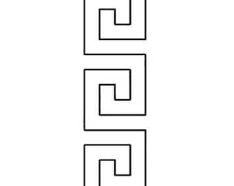 Plantilla de acolchado con borde azteca de 7,6 cm - 0079