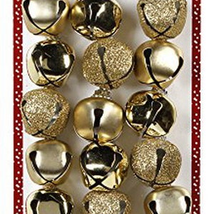 Jingle Bells - Fancy Cap - Assorted Golds - 30 x 40mm - 21 pieces – 1023-31