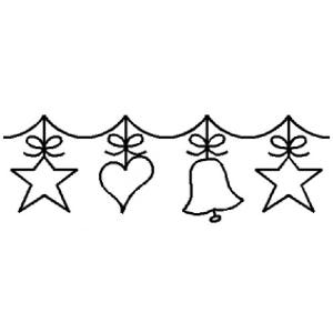 Christmas Garland 3&quot;x 10&quot; Quilting Stencil - BJ54