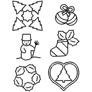 Christmas Assortment 3" Quilting Stencil -MB137