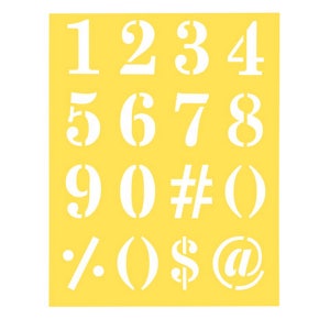 Craft Stencils - Number Stencils - 8.5 x 11 inches - 30018432