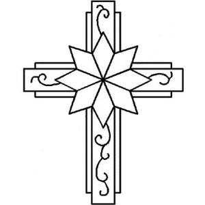 7&quot;x 9&quot; Cross Quilting Stencil - RB55