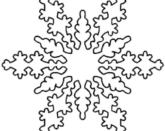 7" Snowflake Quilting Stencil - BJ56