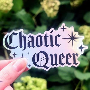 Chaotic Queer Holographic Sticker - DnD / Pathfinder, TTRPG