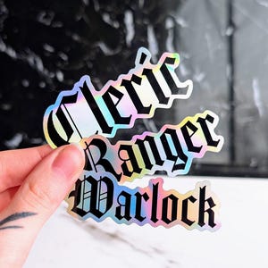 3" Holographic DnD Class Stickers