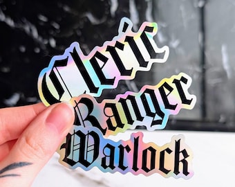 3" Holographic DnD Class Stickers