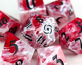 Rauchiges Blut Resin Würfelset - Sharp-Edge | Rollenspiel DND MTG Dungeons & Dragons