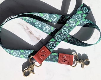 Druids Dice Nature Lanyard / Wristlet - DnD / Pathfinder, TTRPG