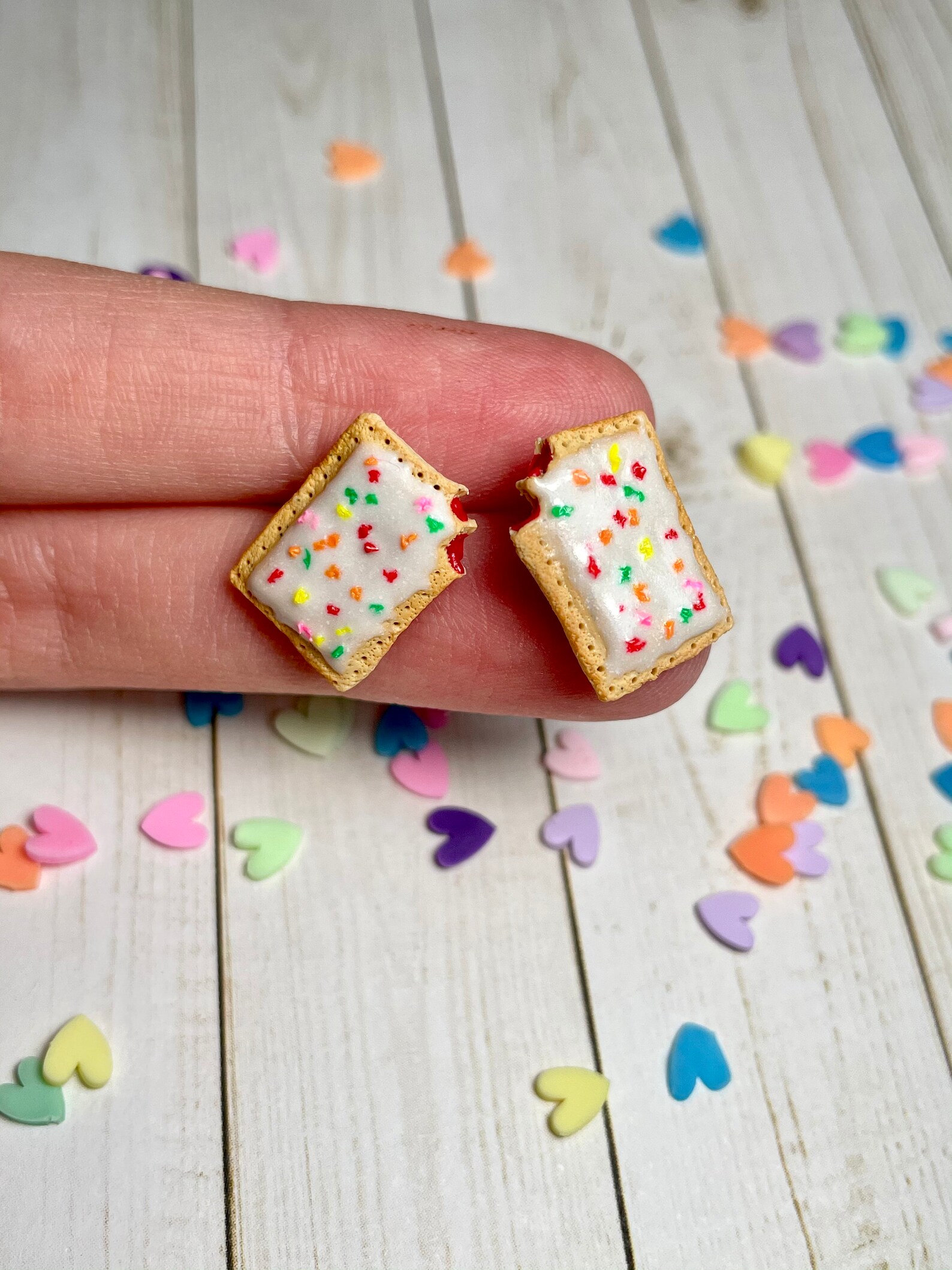 Pop Tart Pastry // Stud Earrings // Post Earrings // Polymer Etsy