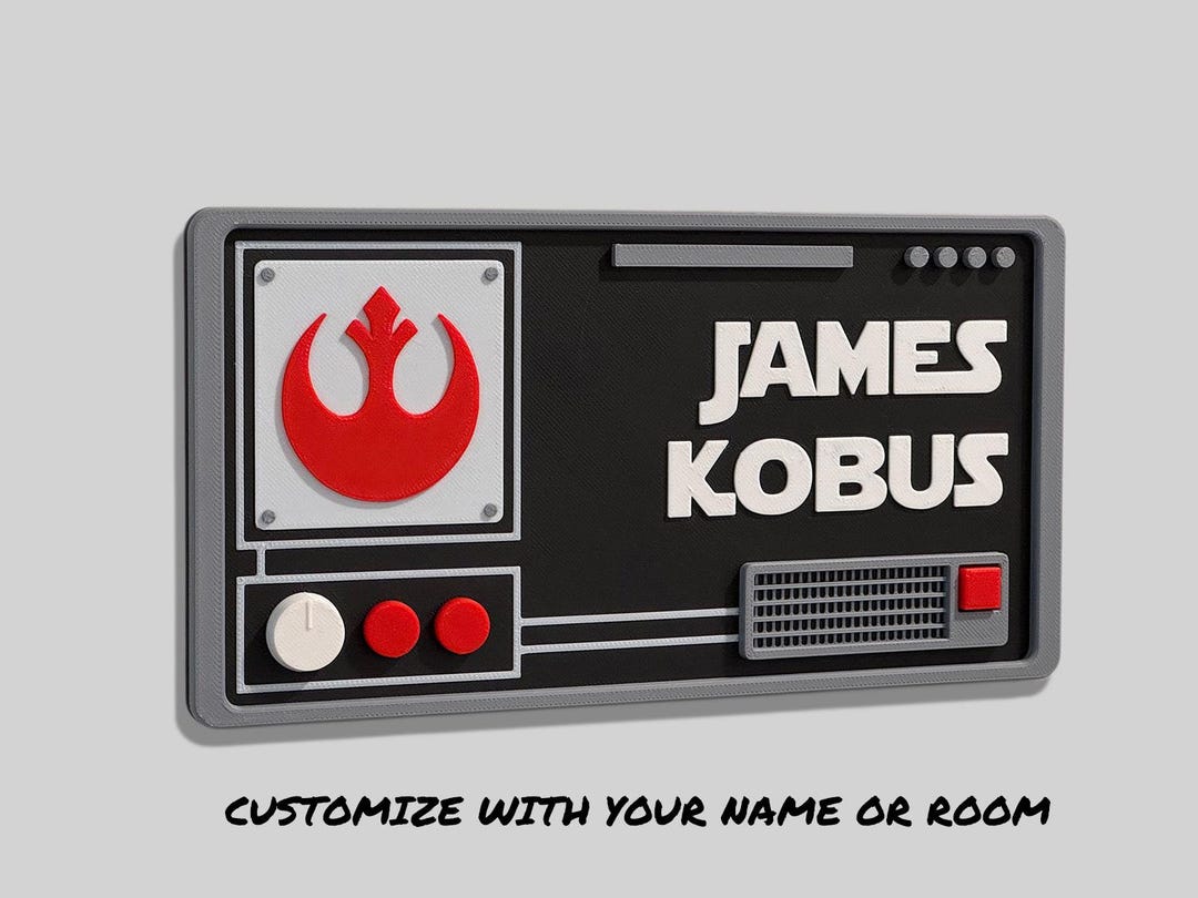 Customizable Star Wars Name Plate: 3D Printed Room Decor - Etsy