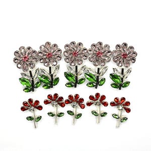 5pcs Rhinestone beaded flower patches for clothes DIY sew on parche appliques Embroidery applique patch ropa clothing accessory