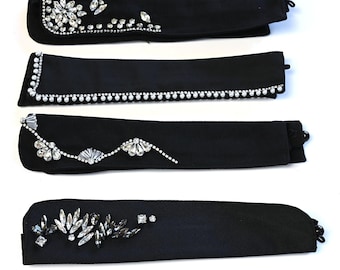 Fashion vintage beaded fake collar patches for clothing sequins Rhinestone appliques parches floral DIY handmade clothes accessories