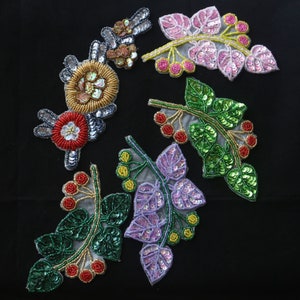 Fashion luxury rhinestone appliques sew on flower patches for clothes DIY sewing beaded appliques for jacket Clothing decoration