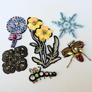 Clearance 3D fruits beaded Patches for clothing sew on patch appliques Rhinestone decorative parches for jackets backpack bags hats