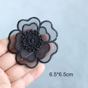 5pcs Diy Fashion Organza Flower Patches For Clothing Etsy