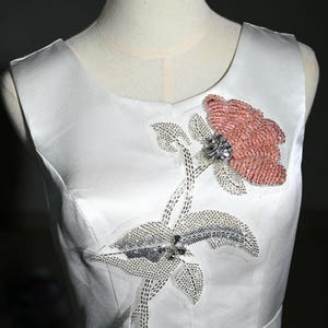 1pc rhinestone beaded floral Patches for clothing Sew on sequin applique flowers embroidery parches for shoes hat bags