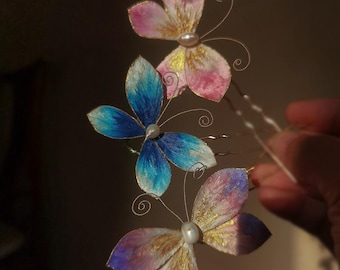 Luxury hanmdade vintage Chinese intangible cultural heritage velvet flower hairpin diy ronghua hair accessories