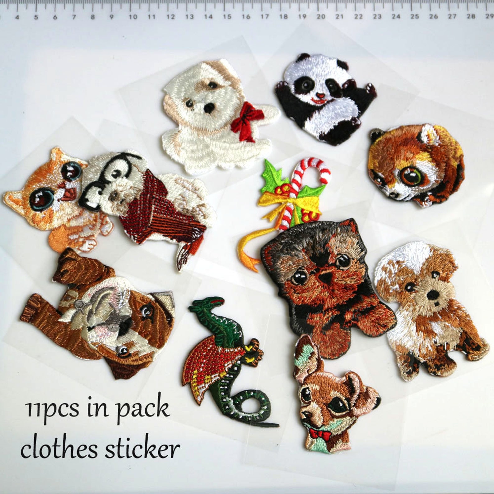 11pcs/lot animals embroidered sticker Patches for Clothes Etsy