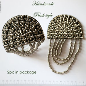 2pcs/set black tassel Beaded epaulette for clothes Punk Wind Coat Suit DIY Fashion Tassel Badge Epaulets Shoulder Patches appliques