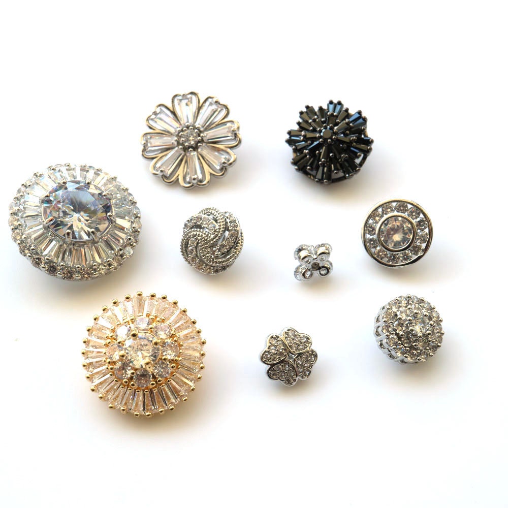 20mm Gold Diamante Button, Rhinestone Buttons, Fancy Buttons, Crystal  Buttons, Shank Buttons, Sewing Buttons, Bridal Buttons. 